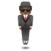 🕴🏾 person in suit levitating: medium-dark skin tone display on Google